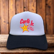 Carl's Jr. Out Of This World Mens Trucker Hat Black Fast Food Baseball Cap