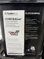 TimberTech Concealoc Hidden Fastener. 500 Sq-Ft Gun Pail 900 Clips 930 Screws