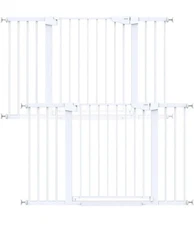 Cumbor 2 Pack Safety Gate Extra Wide Self Close Walk Thru Adjustable 29.7"-51.5"