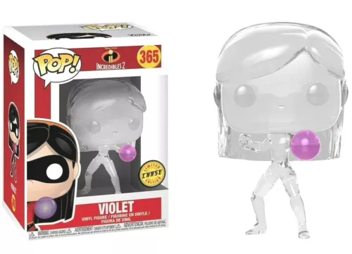 FUNKO POP VINYL DISNEY THE INCREDIBLES 2 Violet Clear Chase Limited Edition Rare