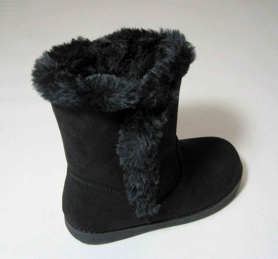 Botas de moda de lana negras para niñas pequeñas nuevas con etiquetas, Cat & Jack Foto 4 de 4