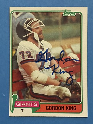 GORDON KING Signed ROOKIE 1981 Topps #14 Giants Stanford Cardinal Autograph Auto