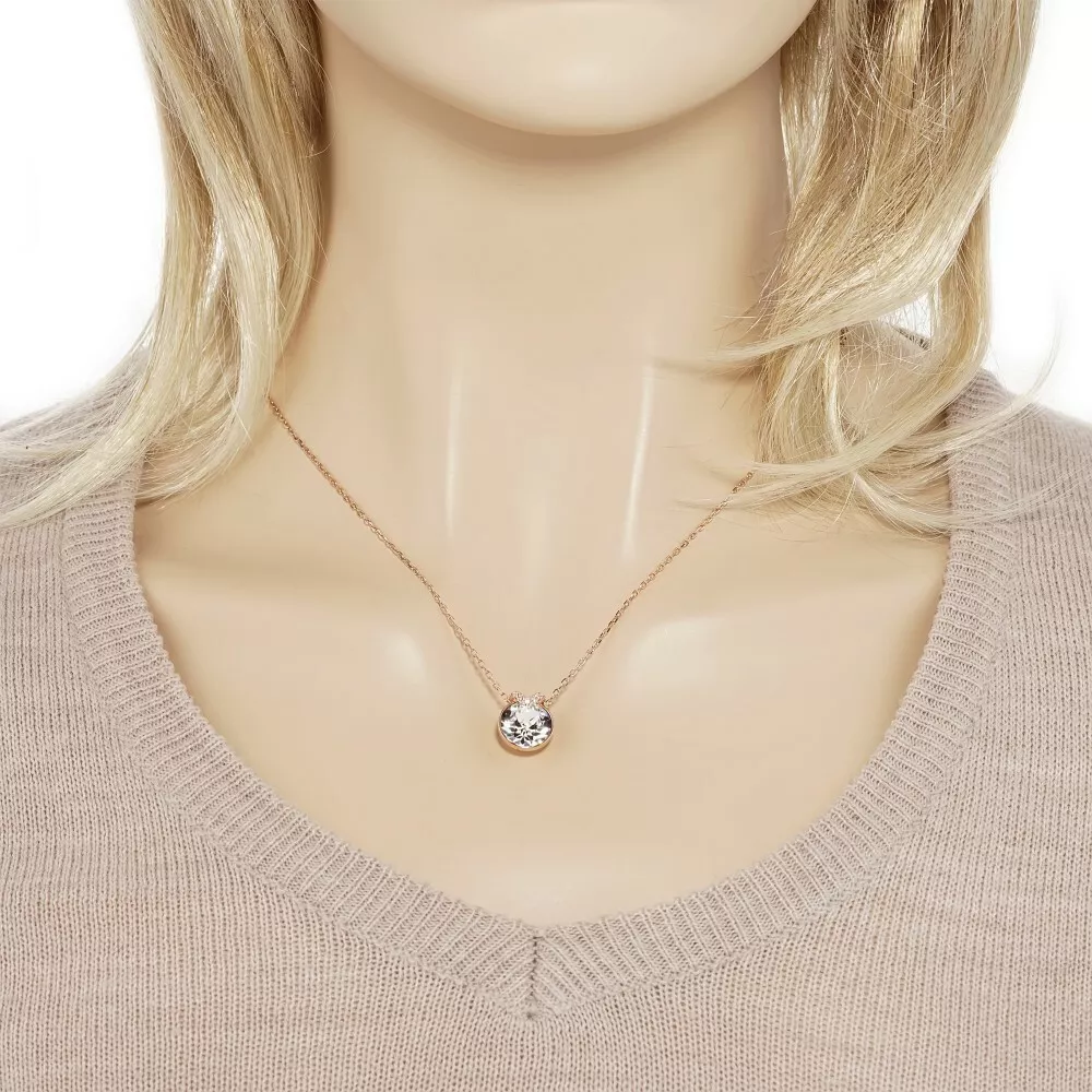 AUTH Swarovski Originale Pendente Bella V Rose Gold 5299316 NO