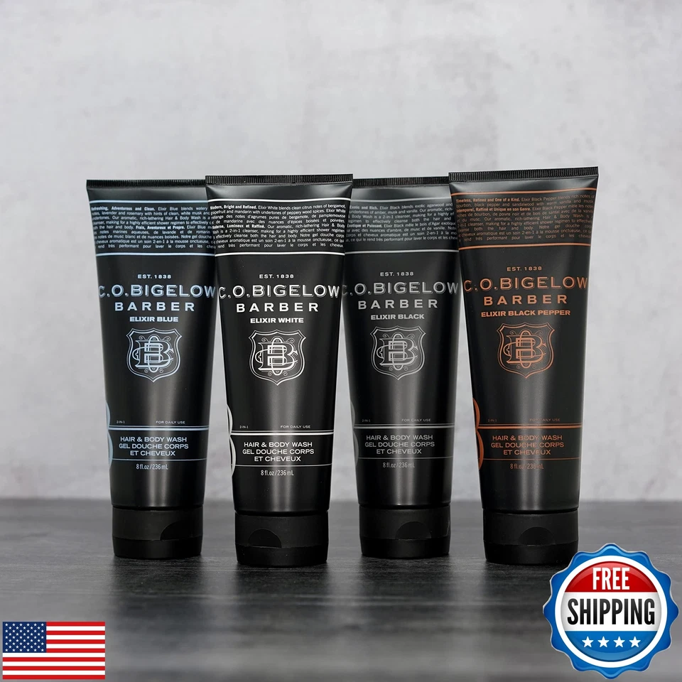 C.O. Jabón corporal y cabello Bigelow para hombre elixir azul, no. 1604, 8 fl oz, Laven Foto 4 de 4