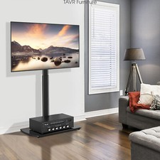 Universal Swivel Floor TV Stand with Mount Height Adjustable for 26-55 inch TVs