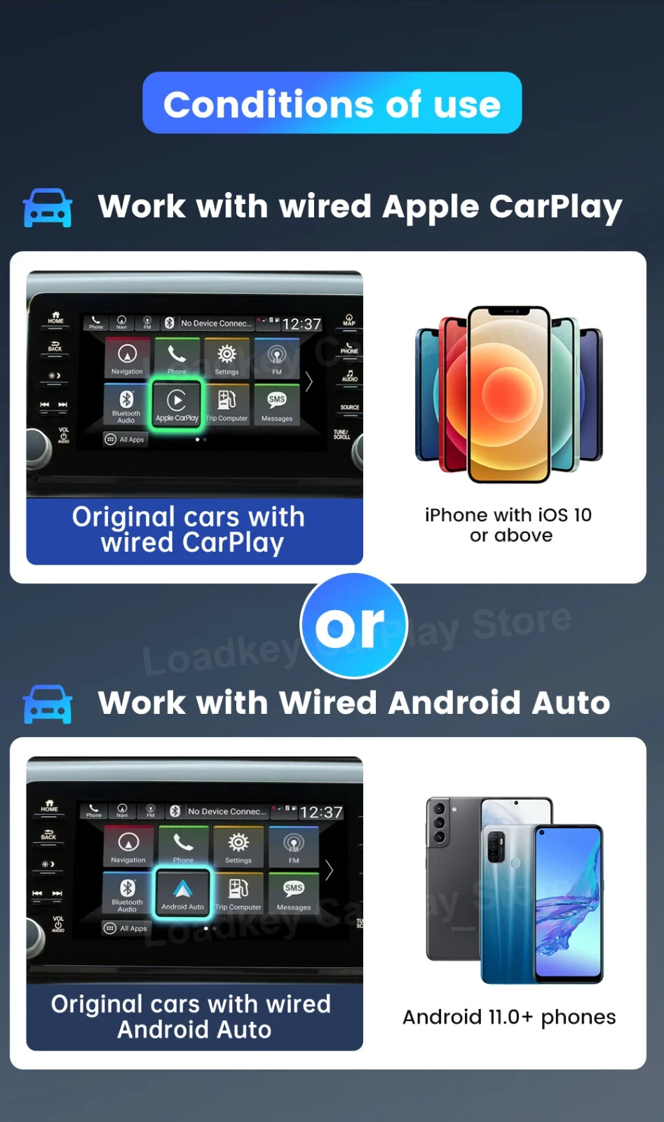 Wireless Carplay/android Auto Box 2in1, Adattatore 5.8ghz WIFI Bt5.0, Siri, GPS - Miniatura 6