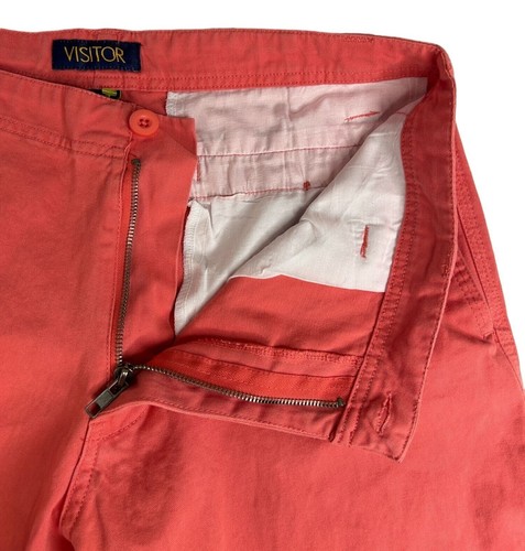 Visitor Bermuda Shorts Men's 32 Salmon 10" Inseam Pockets Flat Front Regular Fit - Picture 3 of 5