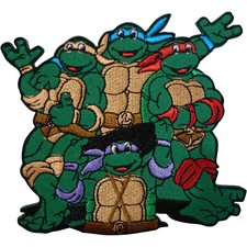 Teenage Mutant Ninja Turtles Patch Embroidered Badge TMNT Iron Sew On Clothes