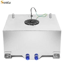 20 Gallon Aluminum Polished Race Drift Fuel Cell Tank Level Sender Lightweight 
