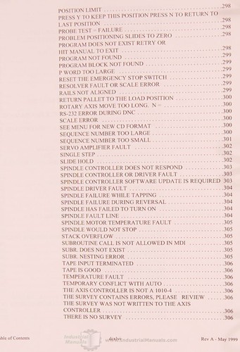 Fadal VMC 15, 15XT, & More, Operators Programming Manual 1999 - Picture 6 of 19