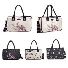 Pet Carrier Puppy Dog Cat Case Stylish Printed Woven Tote Bag Handbag Breathable
