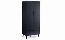 Anthracite Grey 2 Door, 2 Drawer Wardrobe W80 x D53 x H173cm ALICE