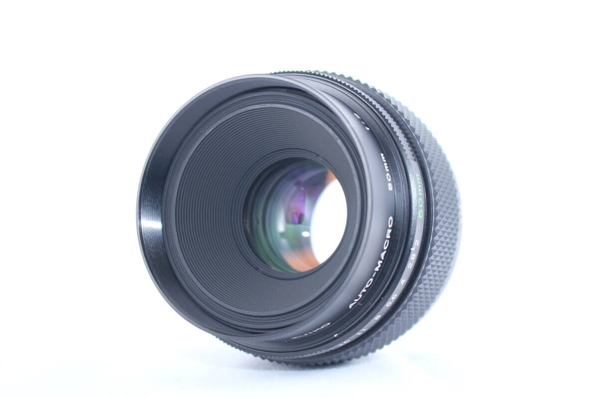 OLYMPUS ZUIKO AUTO-MACRO 50mm F2 Black Lens with Cap Very OLYMPUS ZUIKO AUTO-MACRO 50mm F2 Black Lens with Cap Very