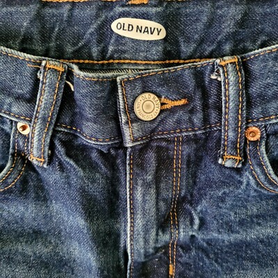 Old Navy Shorts Girls 16 Blue Jean Cut Off Bermuda Dark Wash Adjustable  Waist