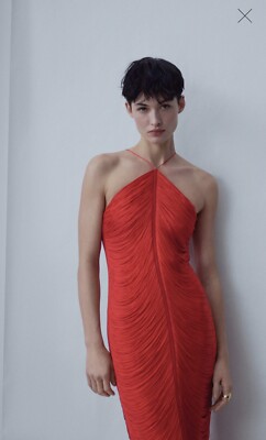 mango red fringe dress Mango Fringe Dress