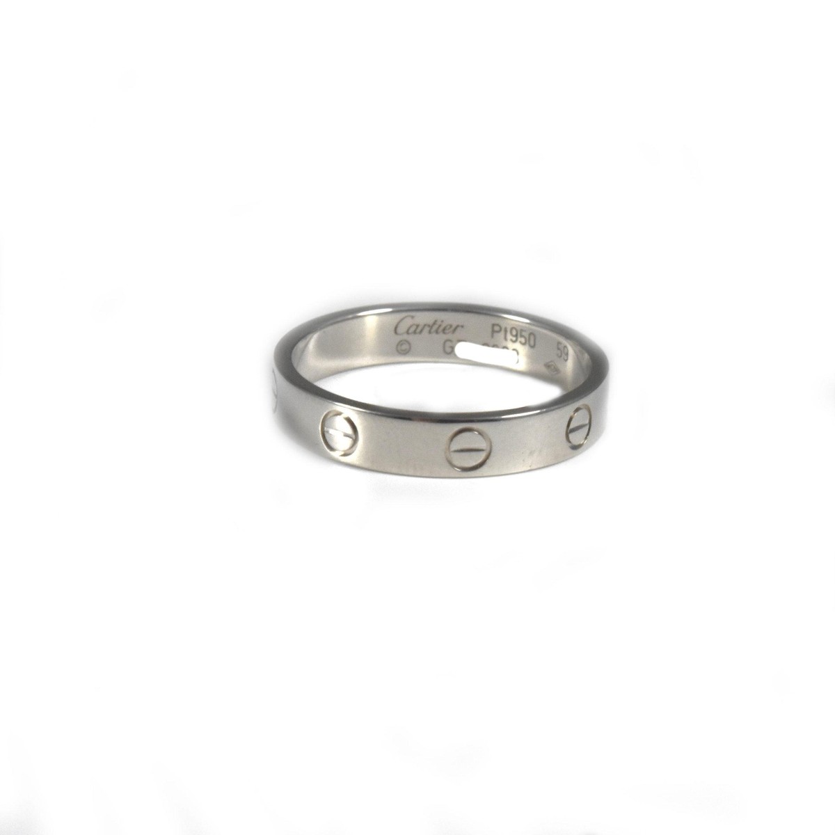 Cartier Love Ring THIN/Small in Platinum Size 59 (8.75) | eBay