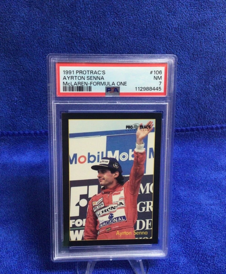 1991 PRO TRAC'S FORMULA ONE AYRTON SENNA (4) CARD - PSA 7 LOT. - Image 2 of 4