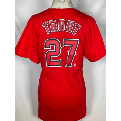 Mike Trout #27 Los Angeles Anaheim Angels MLB Jersey Style T