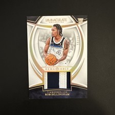 2024-25 Immaculate Rob Dillingham RC Rookie Remarkable GOLD Patch 10/10
