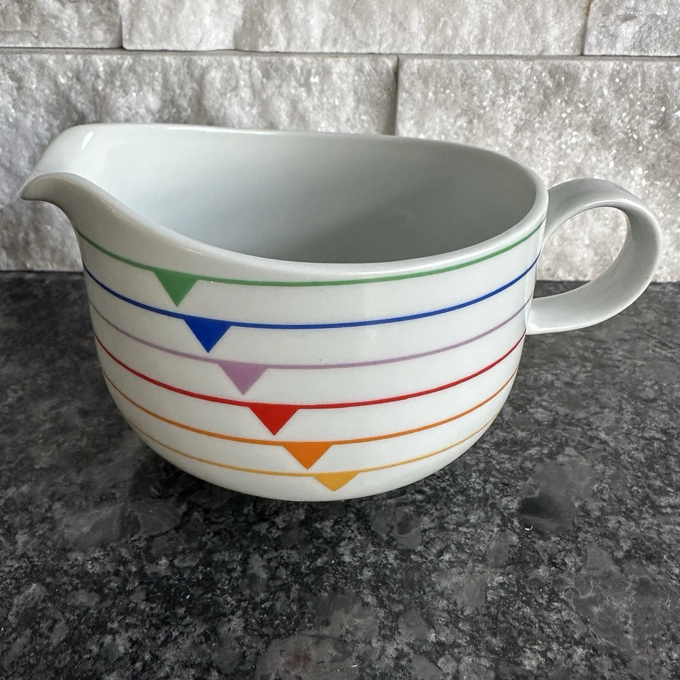 Block Vista Alegre Rainbow Harmony Sextet Creamer & Sugar Set Made In Portugal - Image 4 of 4