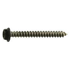  8 x 1-1/2" Black 18-8 Stainless Hex Head Sheet Metal Screws 12 pcs. 