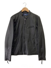 Polo Ralph Lauren Single Rider Jacket/M/Sheep Leather/Blk/710615464001// 3482