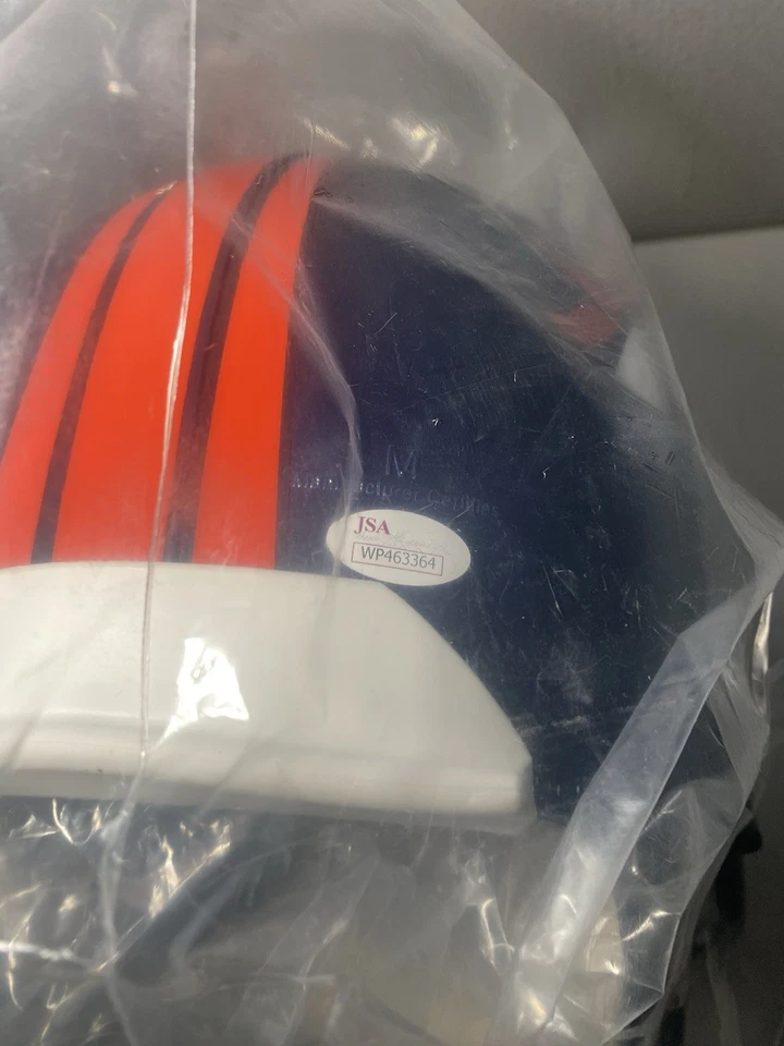 Aqib Talib 亲笔签名全尺寸野马复制品头盔 JSA 正品证书 — 第 3/4 张图片