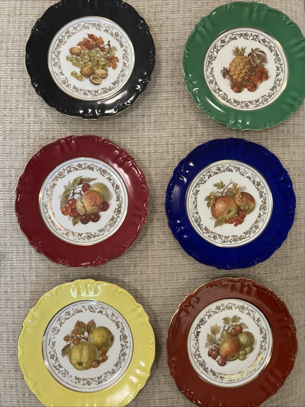 Royal Heidelberg Winterling Fruits & Nuts Decorative Plates Bavaria Germany (6)