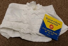 Build a Bear white lace ruffled skirt, NWT, fits most 10" - 24".