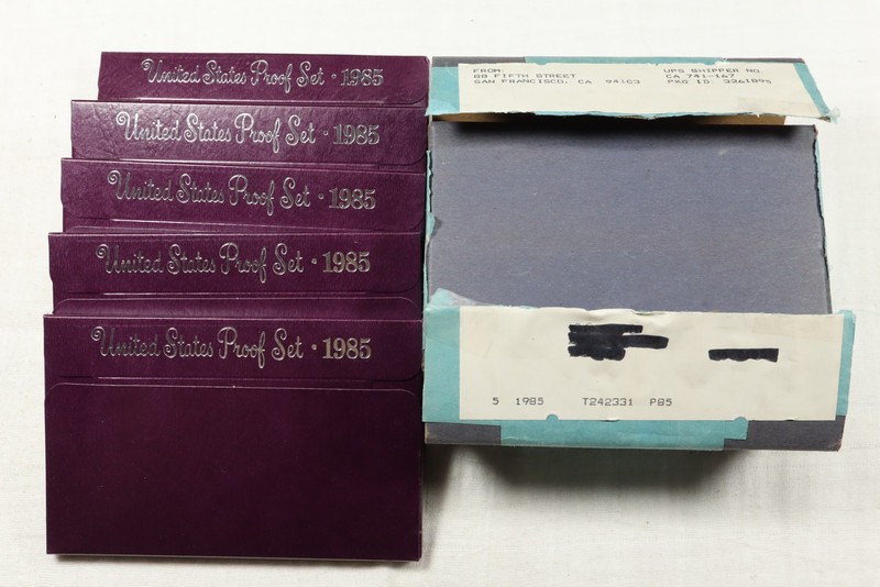 NobleSpirit (TSC) 1985 United States Mint PROOF Sets x5