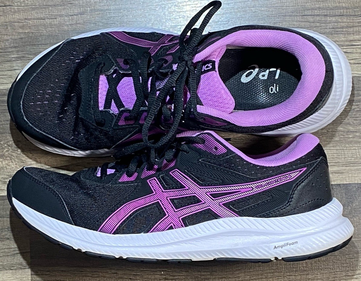Asics Sneakers Womens Size 11 Gel Contend 8 Black Orchid Running Comfort Support thumbnail 7