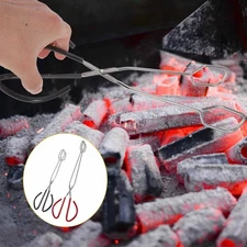 2 Pcs Heavy Duty Firewood Tong Stainless Steel Barbecue Outdoor Tools
