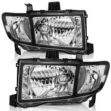 Halogen Headlight Assembly for Honda Ridgeline 2006-2014 Black Clear Corner