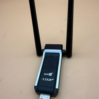 EDUP WiFi 6 AX1800 Dual Band USB Wireless Adapter Dual Antennas Black