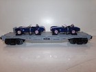 Rail King Auto Transport Flat Car with Two Ertl 65 Shelby Cobra's - New — photo 2