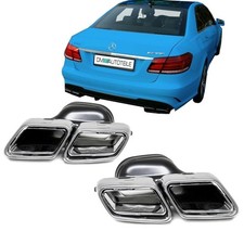 Mercedes W222 W212 MOPF Auspuffblenden Endrohre Eckig Blenden +Kit für E63 S65 Mercedes W222 W212 MOPF Auspuffblenden Endrohre Eckig Blenden +Kit für E63 S65
