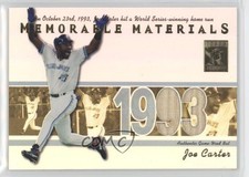 2002 Topps Tribute Memorable Materials Joe Carter #MEM-JC