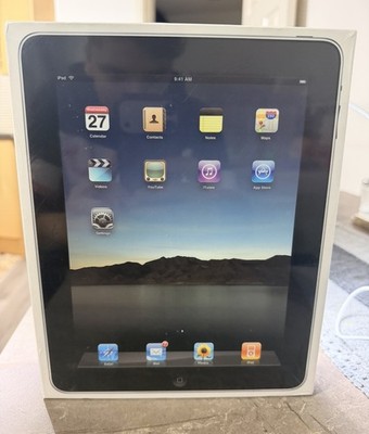 Brandneu Versiegelt Apple iPad 1. Generation 64GB Wi-Fi USA Modell Silber iOS 3 