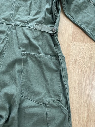 Tuta uomo vintage anni 80 autentica verde militare 100% raso di cotone grande - Foto 17 di 21