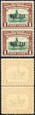 North Borneo SG318 1941 1c War Tax Pair U/M Cat 3.50 GBP each