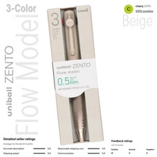 Uniball Zento Flow Three Color Pen 0.5mm Beige Multi-pen - NEW -