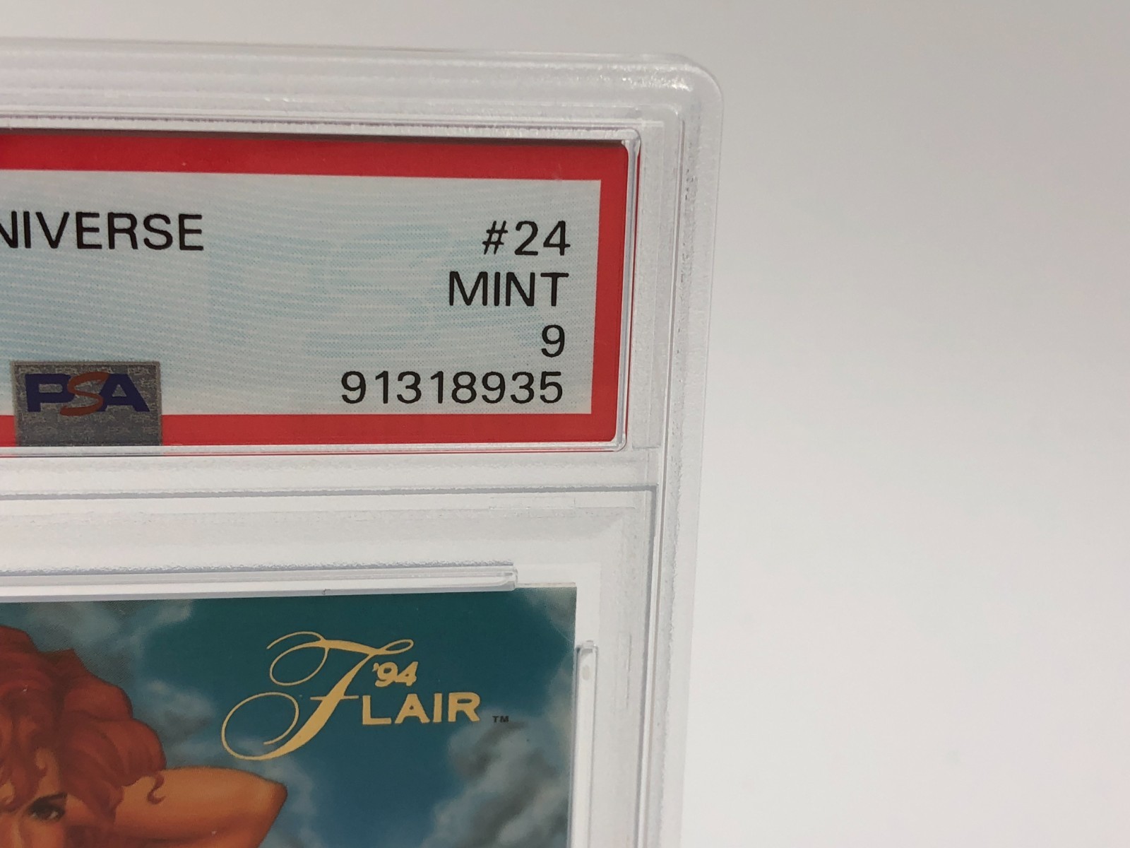 1994 MARVEL UNIVERSE Trading Card '94 FLAIR   MARY JANE #24  graded  PSA MINT 9 view 9