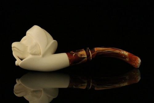 srv - Pipa Affumicatore Blocco Cani Meerschaum Pipe con Custodia Montata M3523 - Foto 7 di 7