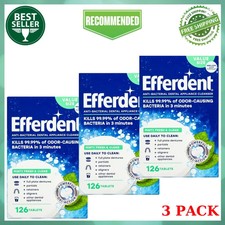 Efferdent Retainer  Denture Cleaner Tablets Minty  Fresh Clean 126 Ct 3 PACK
