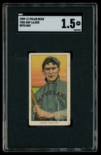 1909-11 T206 Polar Bear Nap Lajoie w/ Bat Cleveland Naps HOF SGC 1.5 FR (66220)