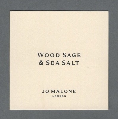 Werbekarte - Wood Sage & Sea Salt von Jo Malone beidseitig englisch