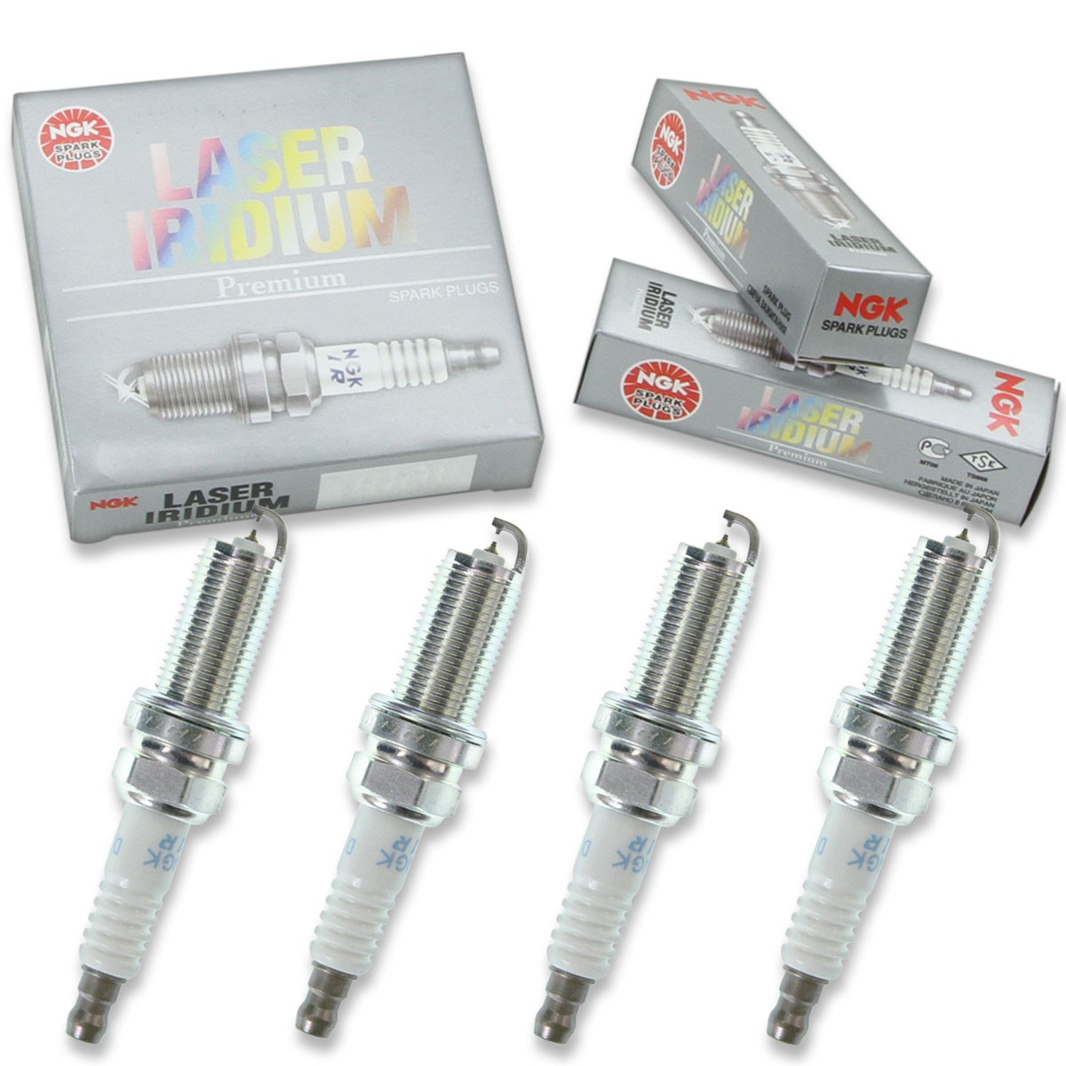 4 pc NGK 92491 DILFR6J11 Laser Iridium Spark Plugs for REC8WMPB4 PKH20TT sc