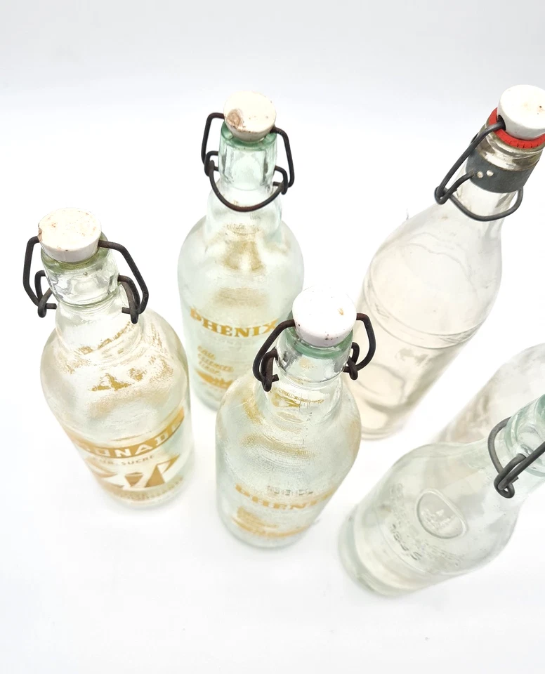 Anciennes bouteilles de limonade déco vintage en lot de 6 - C57 - Photo 2/4