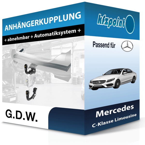 G.D.W. AnhäNgekupplung Abnehmbar Passend FüR Mercedes C-Klasse Limousine 07- Neu-image