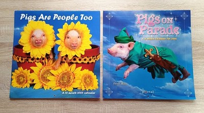 2 Kalender 2006,Pigs on Parade,Rarität USA,Ron Kimball,Schweine, Pigs are people